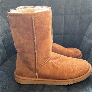 UGG Brown Suede Boots with Fur Lining